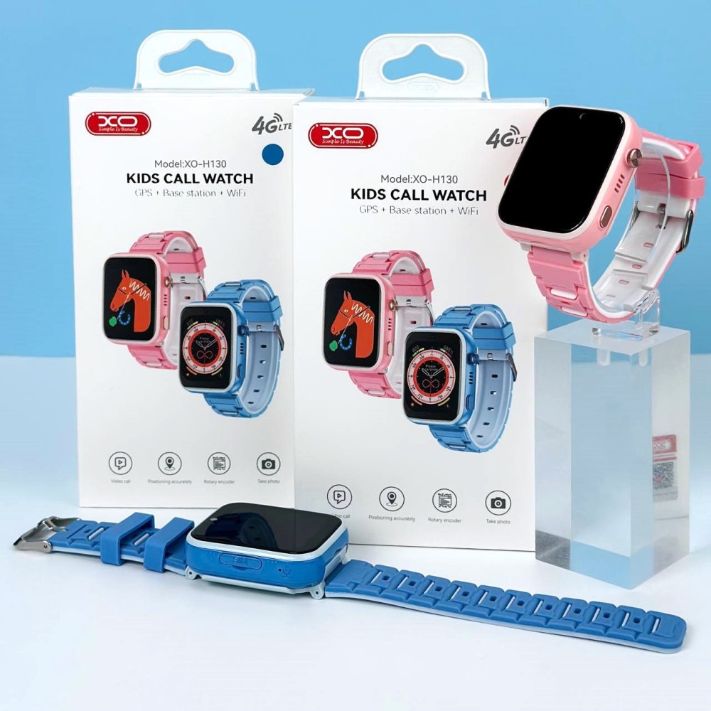 XO H130 GPS Kids Smart 4G Watch (1.83' Touch Screen, 8W Pixel) 1.83'  51.2mm Pink