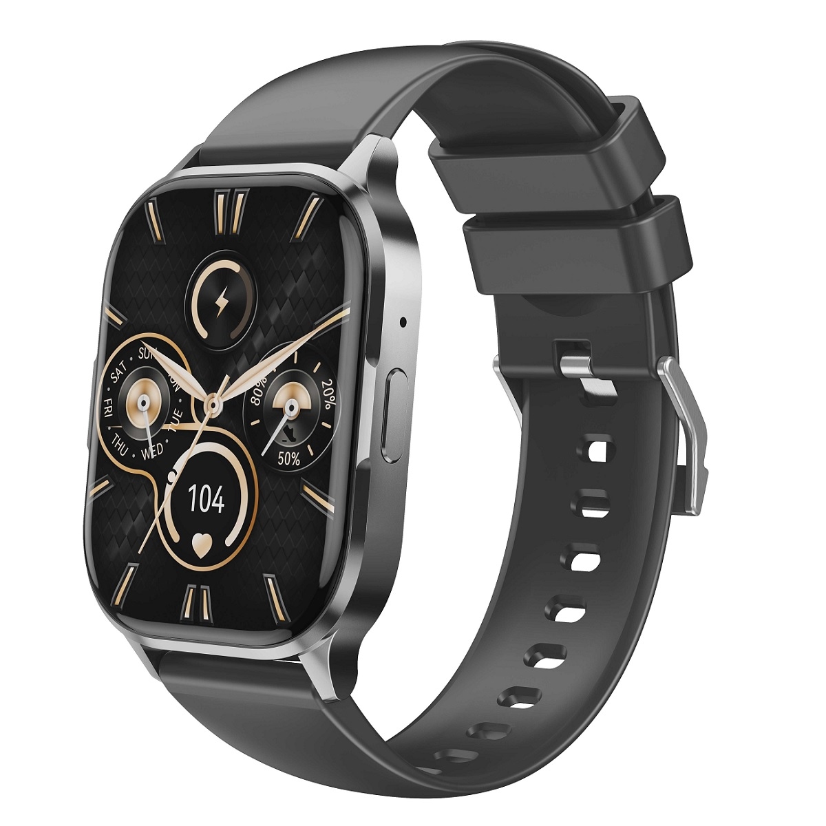XO J10 AMOLED Screen Star Mist Magnetic Square Smart Sports Talking Watch Black