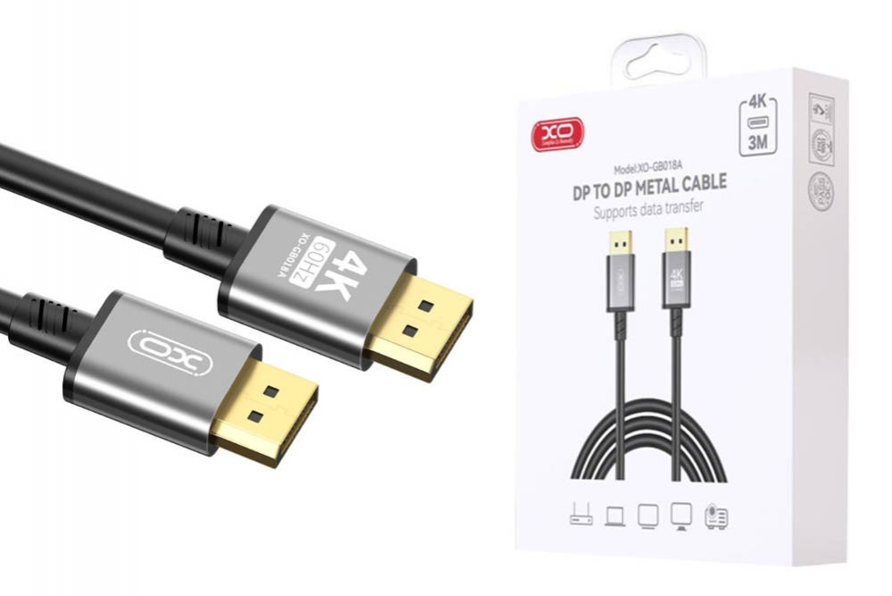 XO GB018A DP to DP metal adapter 3M Tranish