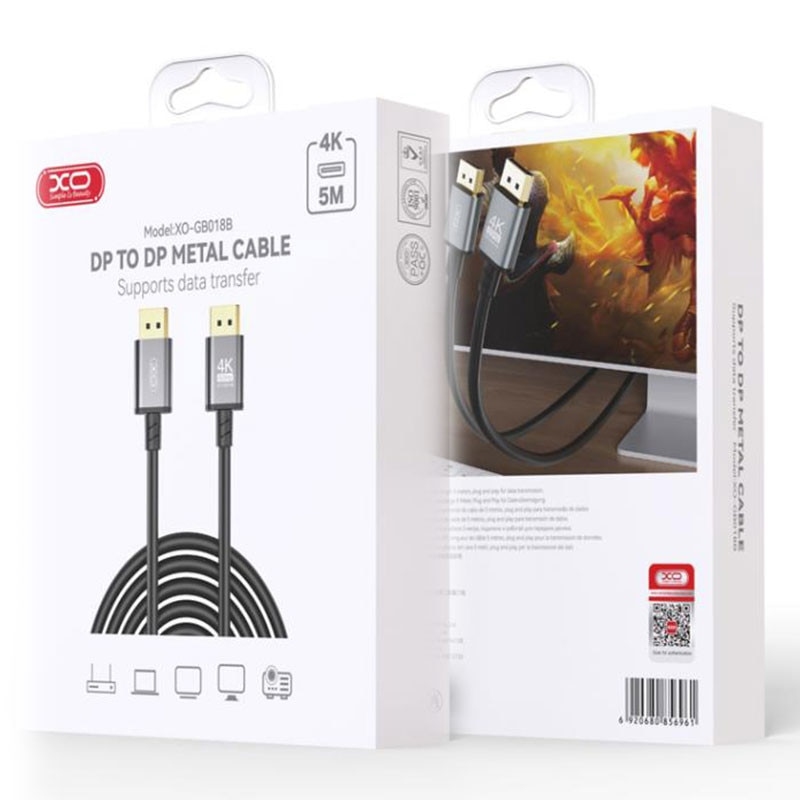 XO GB018B DP to DP metal adapter 5M Tranish