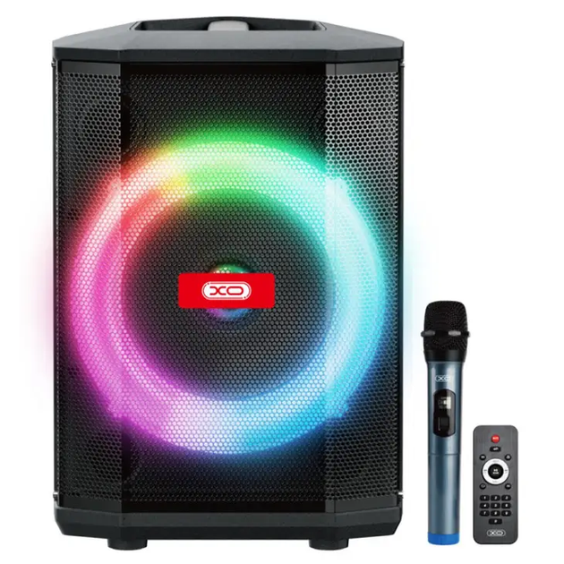 XO F53 Star Shepherd EU 8-inch Speaker RGB Bluetooth Speaker 40W with Remote Control + Wireless Mic