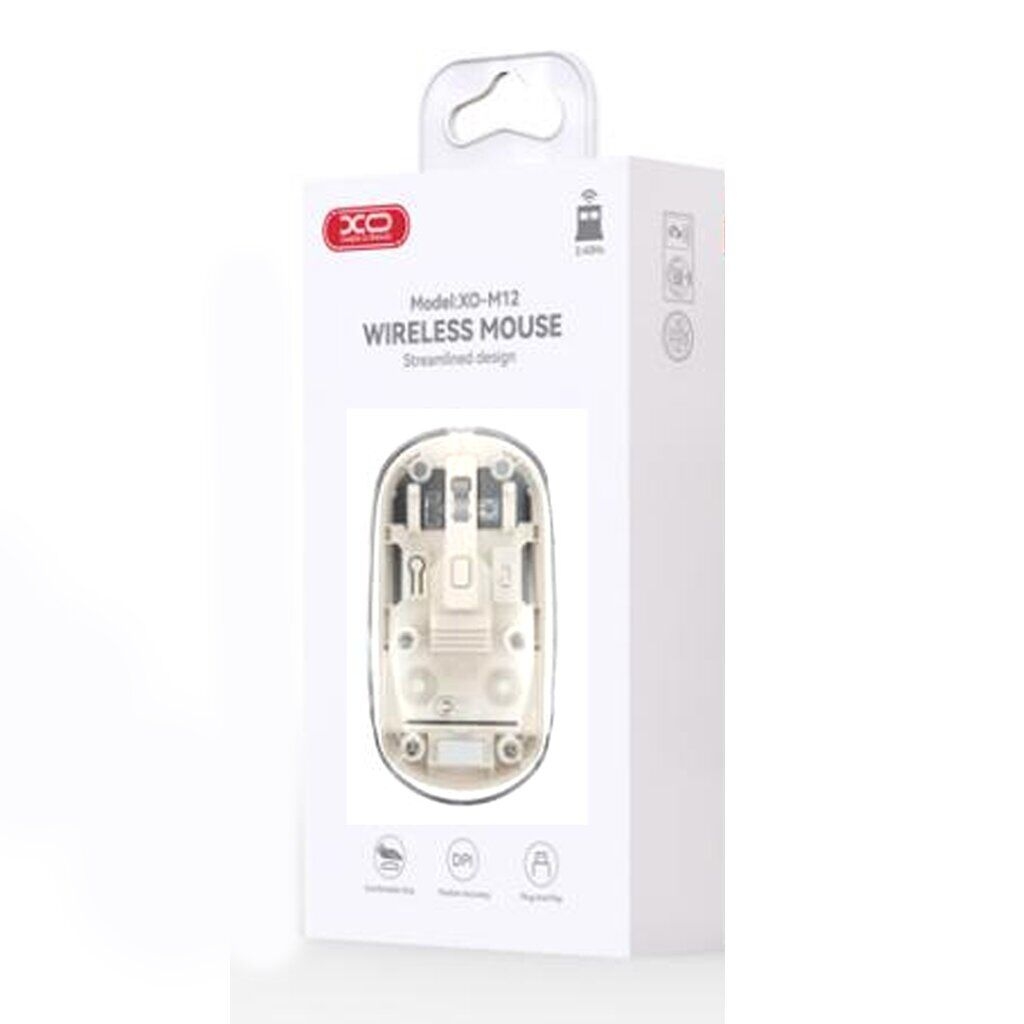 XO M12 Bluetooth wireless transparent mouse Off-White