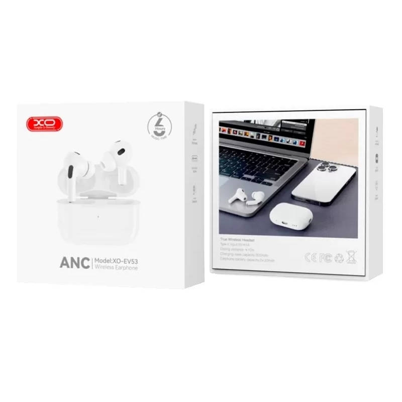 XO EV53 ANC Noise Noise Cancellation Wireless TWS headset (full functions) White