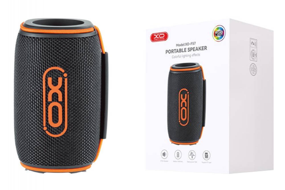 XO F57 Bamboo Outdoor Portable Soundbar 10W  Black+Orange