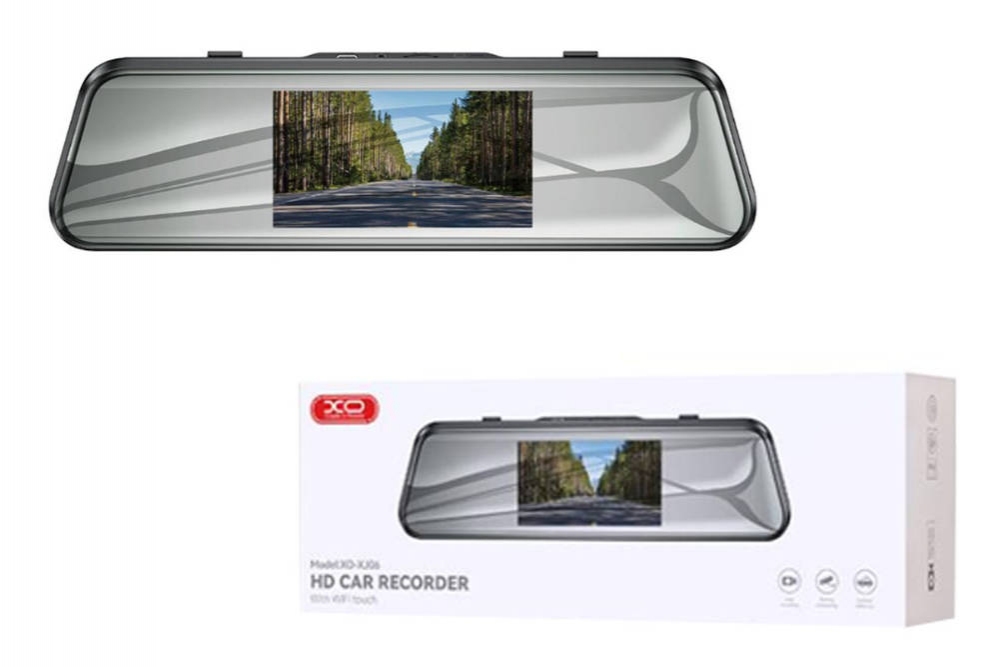 XO XJ06 Intelligent Rearview Mirror 5-inch Car Recorder with WiFi With Touch (No Card) Black
