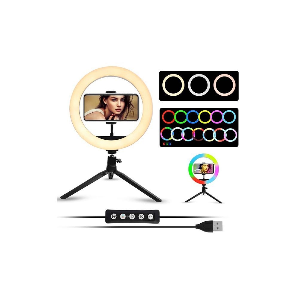 XO BGD007/MJ26 RGB LED soft ring light 10 inch Black