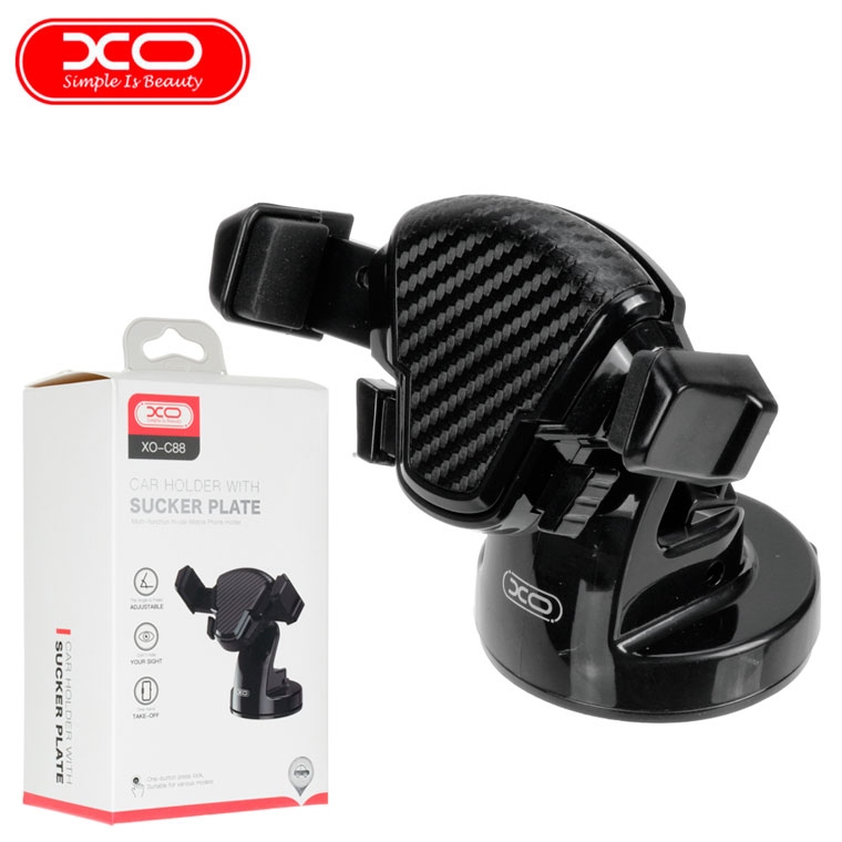 XO C88 car holder with sucker plate Black