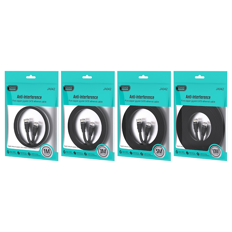Jokade JA042 WANGKONG six class pure copper Gigabit Ethernet cable (10m) Black