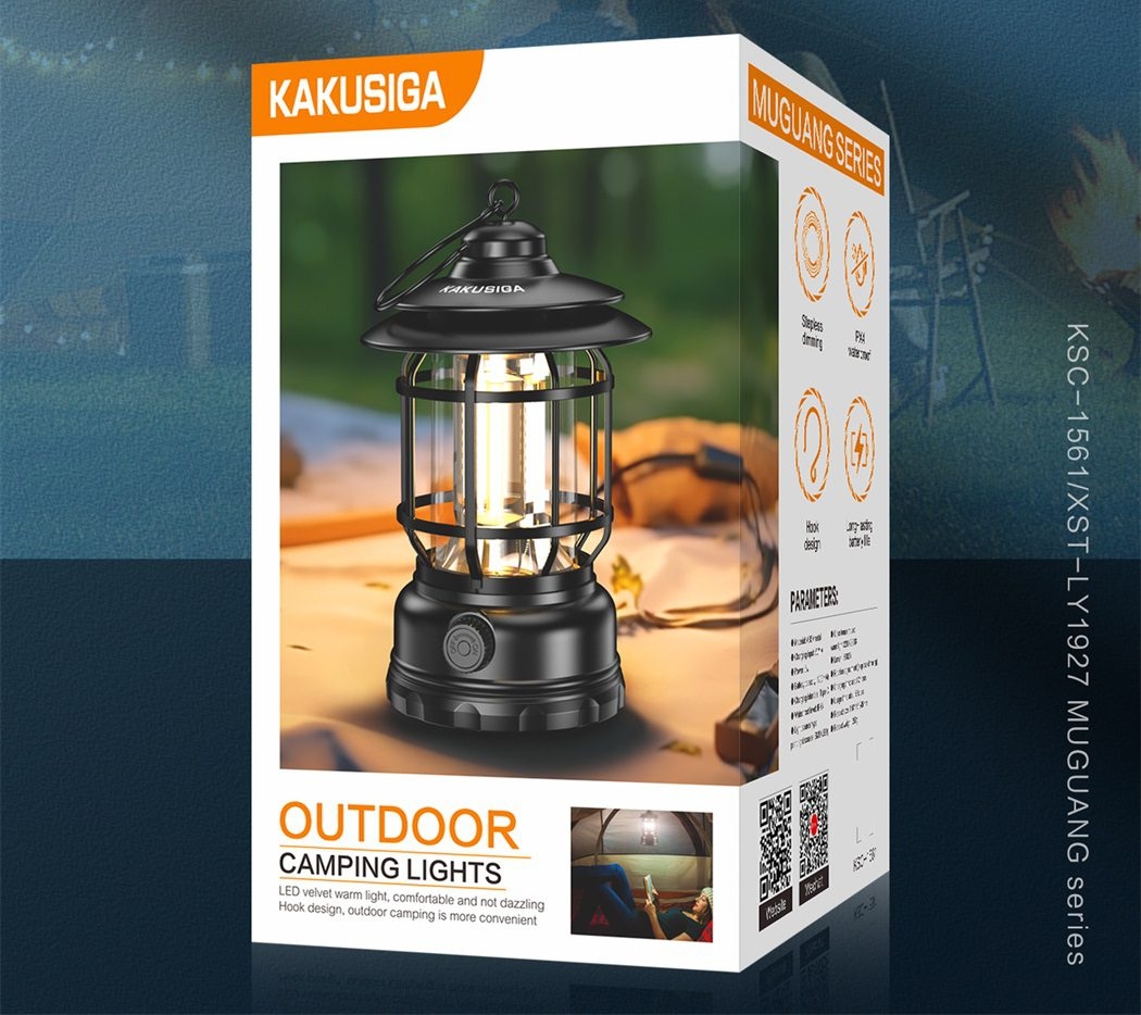 Kakusiga KSC-1561 MUGUANG Series Outdoor Camping Light Black