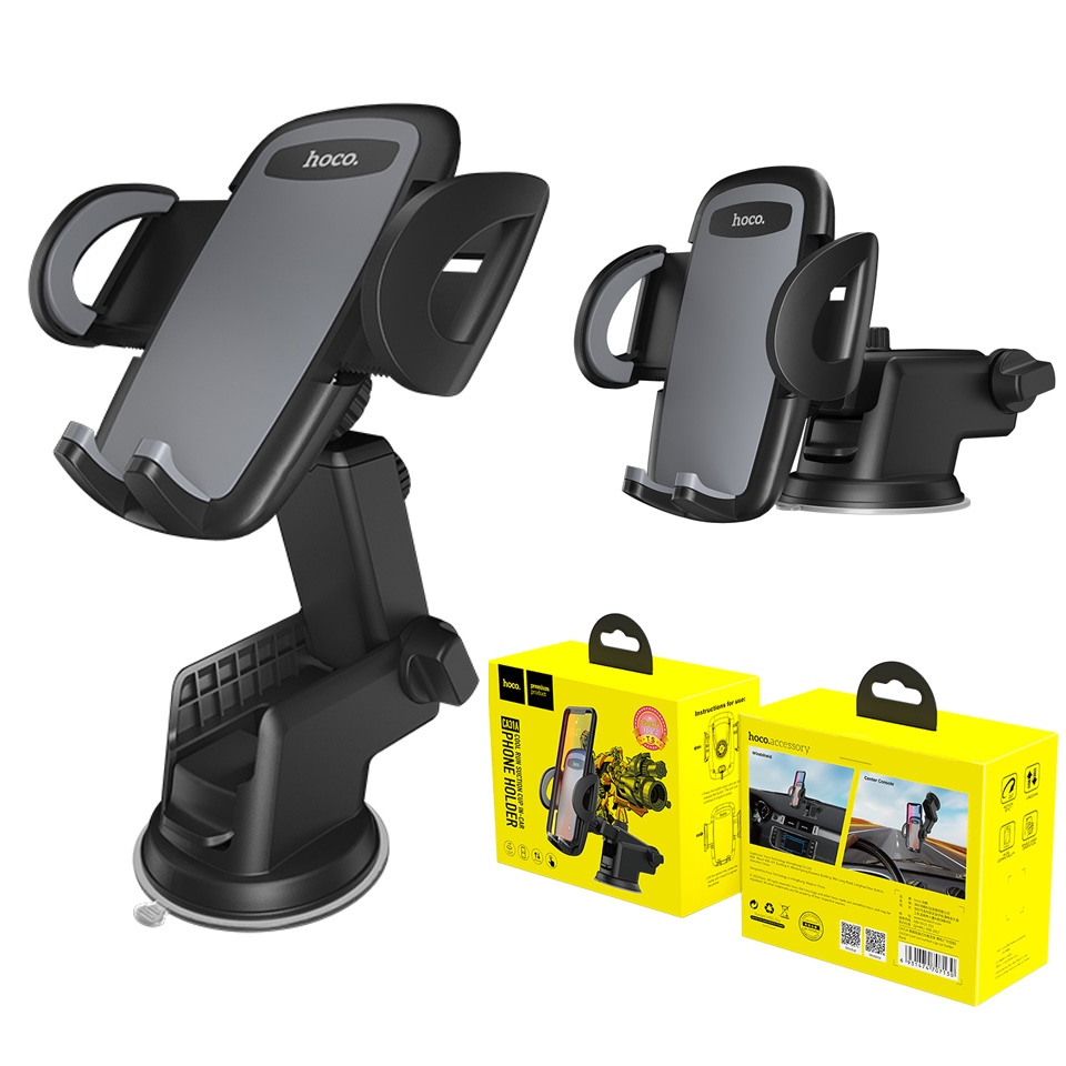Автодержатель Hoco CA31A Cool run suction cup car holder Black