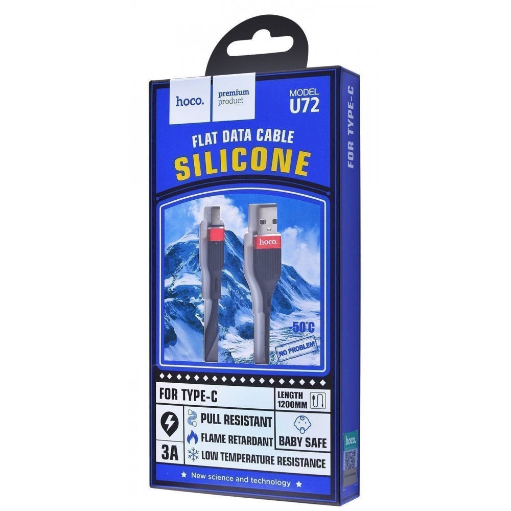 HOCO U72 Forest Silicone charging cable for Type-C black