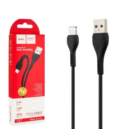 Hoco X37 Cool power charging data cable for iPhone black