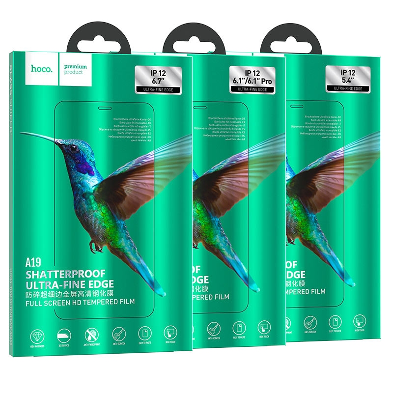 Hoco Shatterproof ultra-fine edge full screen HD tempered film for iPhone12 mini(A19)