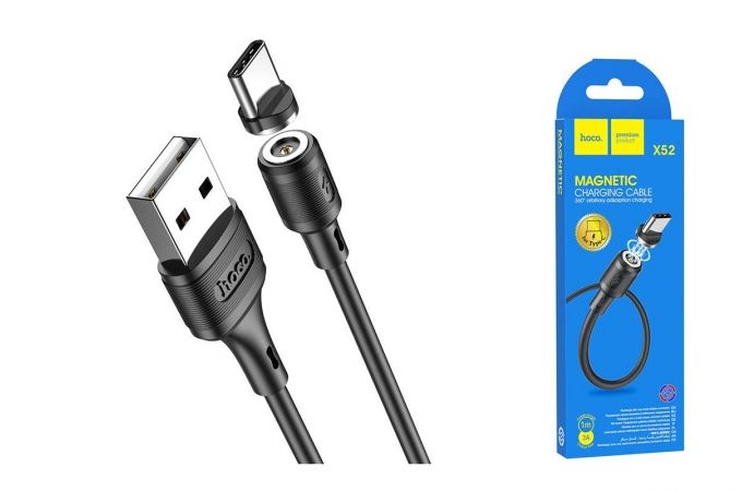 Cable HOCO X52 Sereno magnetic charging cable for Type-C black