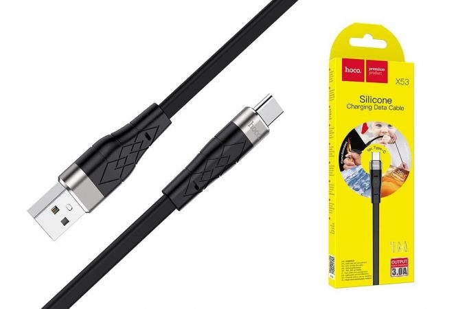 Cable HOCO X53 Angel silicone charging data cable for Type-C black