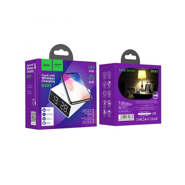 Hoco DCK1 Clock with Wirelss Charging (Plastic verison)