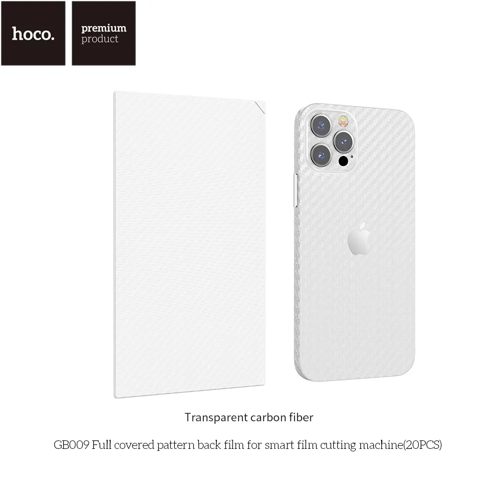Hoco GB009 Full covered Carbon 360 pattern back film for smart film cutting machine(20PCS) White