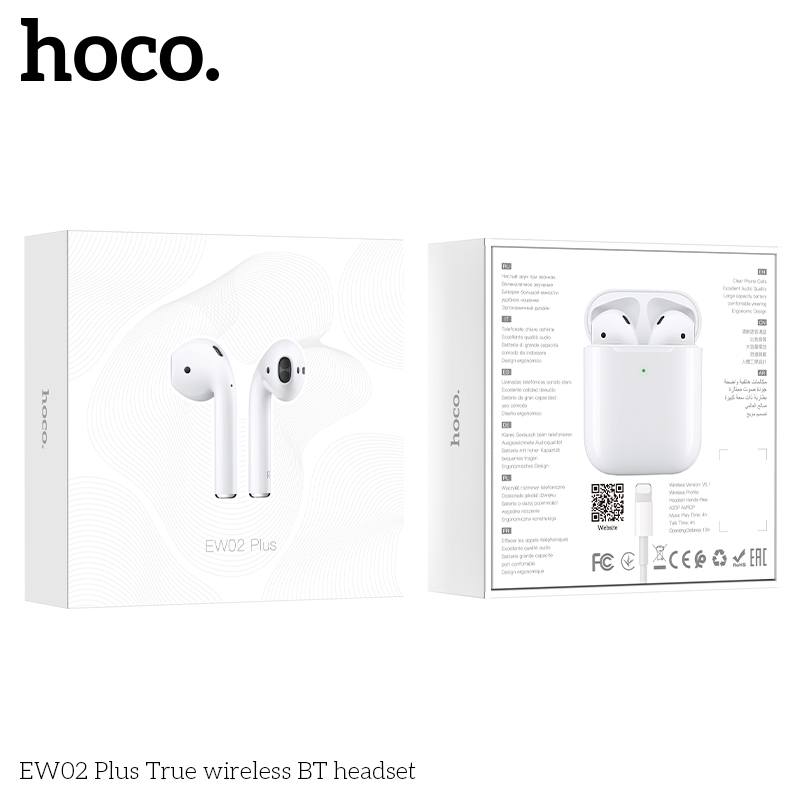 Наушники HOCO EW02 Plus True wireless BT headset white