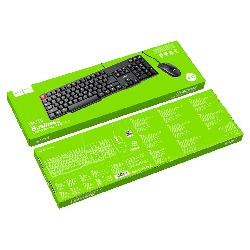 Hoco GM16 Business keyboard and mouse set(Russian Version) black