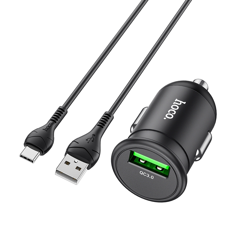 Авто Зарядное Устройство HOCO Z43 Mighty single port QC3.0 (Micro) black