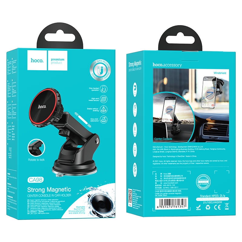 CA98 City center console magnetic car holder black