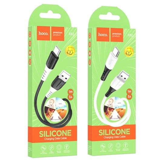 HOCO X82 Type-C silicone charging data cable black