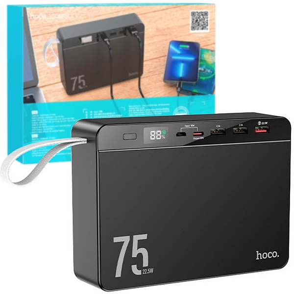 Hoco J94 Overlord 22.5W fully compatible power bank(75000mAh) black