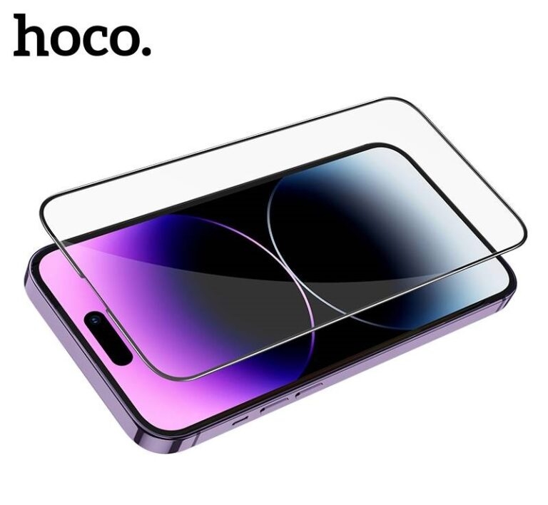 Hoco Full screen HD privacy protection tempered glass set for iPhone 14 Pro Max (G11) black