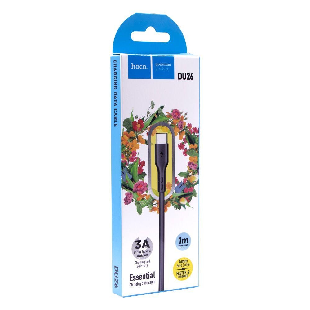 USB Hoco DU26 Long 8mm Plug Type-C 3A (Черный)