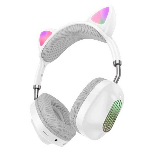 Hoco ESD13 Skill cat ear BT headphones white