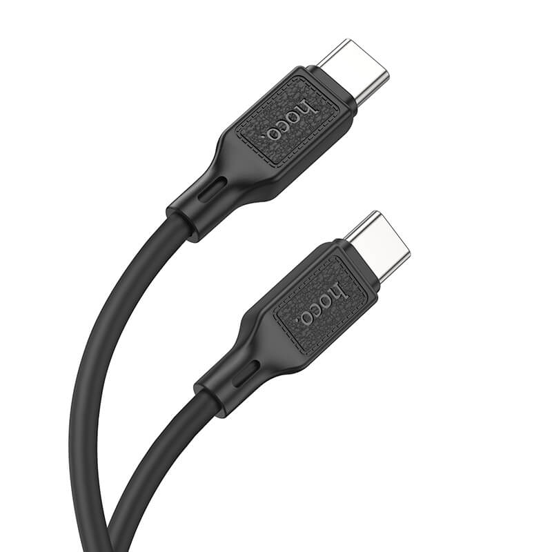 Кабель HOCO X90 Cool silicone charging data cable PD-to-Type-C 3A/PD60W/1m. Black