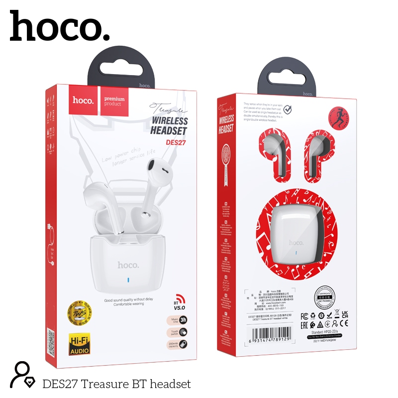 Hoco DES27 Treasure BT headset