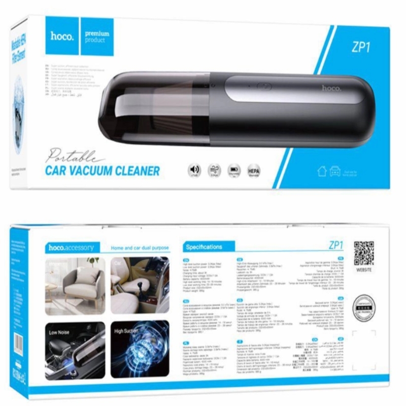 Hoco ZP1 Cool portable car vacuum cleaner black gray