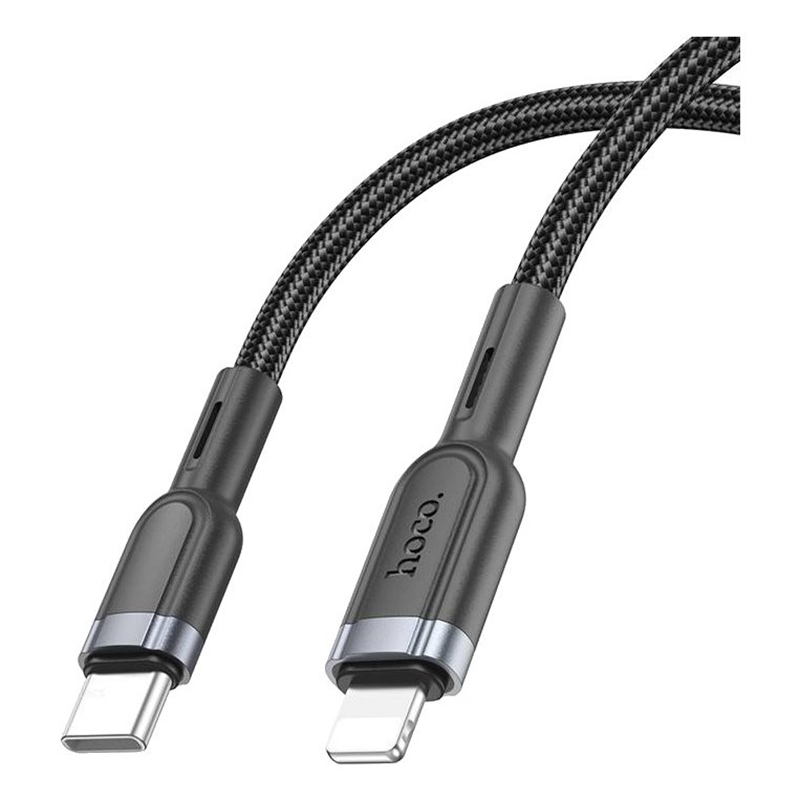 Hoco U117 Grand PD intelligent power-off charging data cable iP black