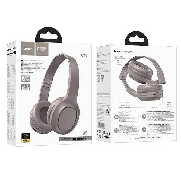 Hoco W46 Charm BT headset brown