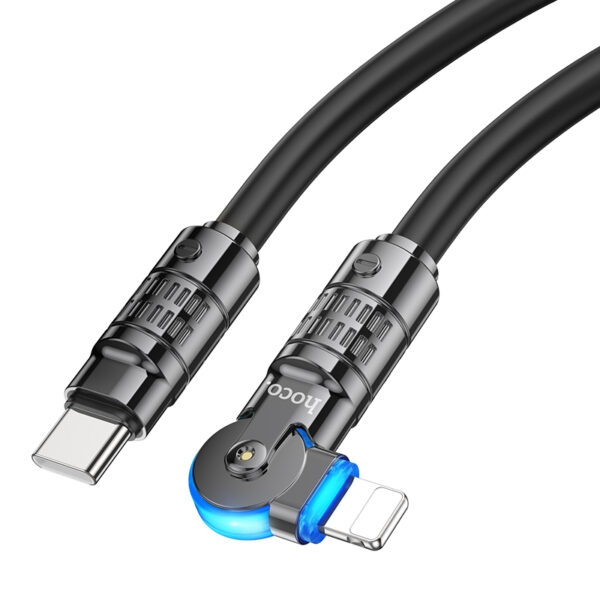 Hoco U118 iP Triumph PD rotating charging data cable black