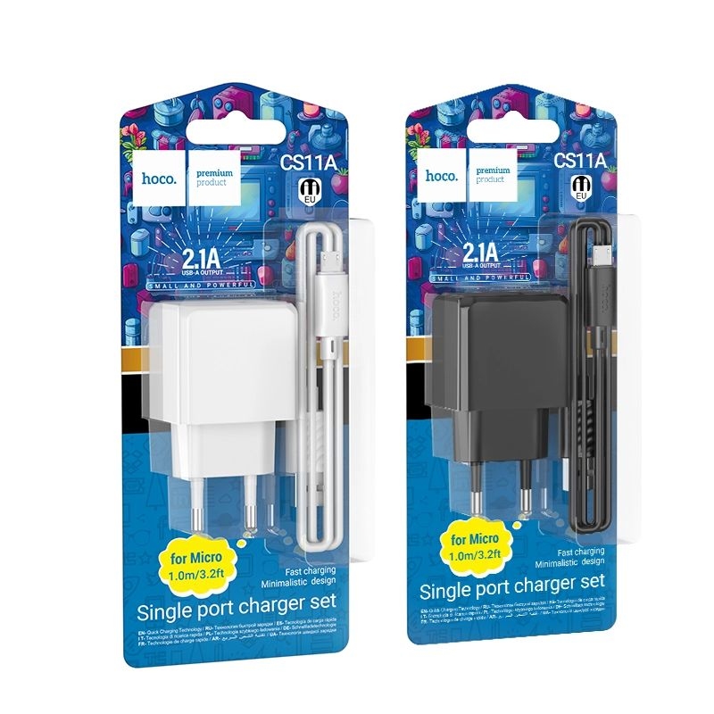Hoco CS11A Ocean single port charger set(Type-C)(EU) white
