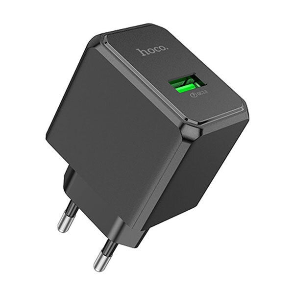 Hoco CS12A Ocean single port QC3.0 charger(EU) black
