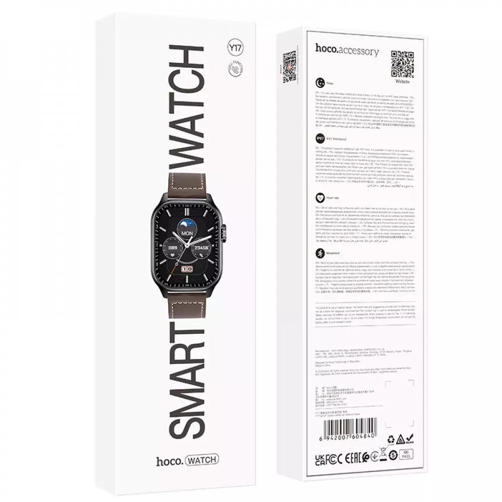 Y17 Smart sports watch(call version) black