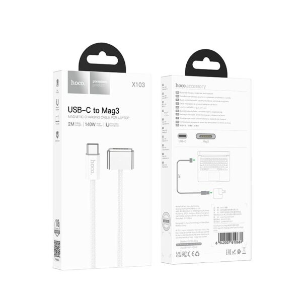 Hoco X103 magnetic charging cable Type-C to Mag3 white