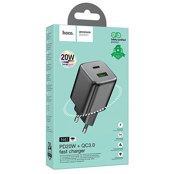 N41 Almighty PD20W+QC3.0 charger(EU) black
