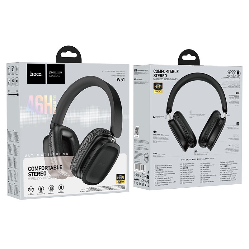 Hoco W51 Delightful BT headphones black