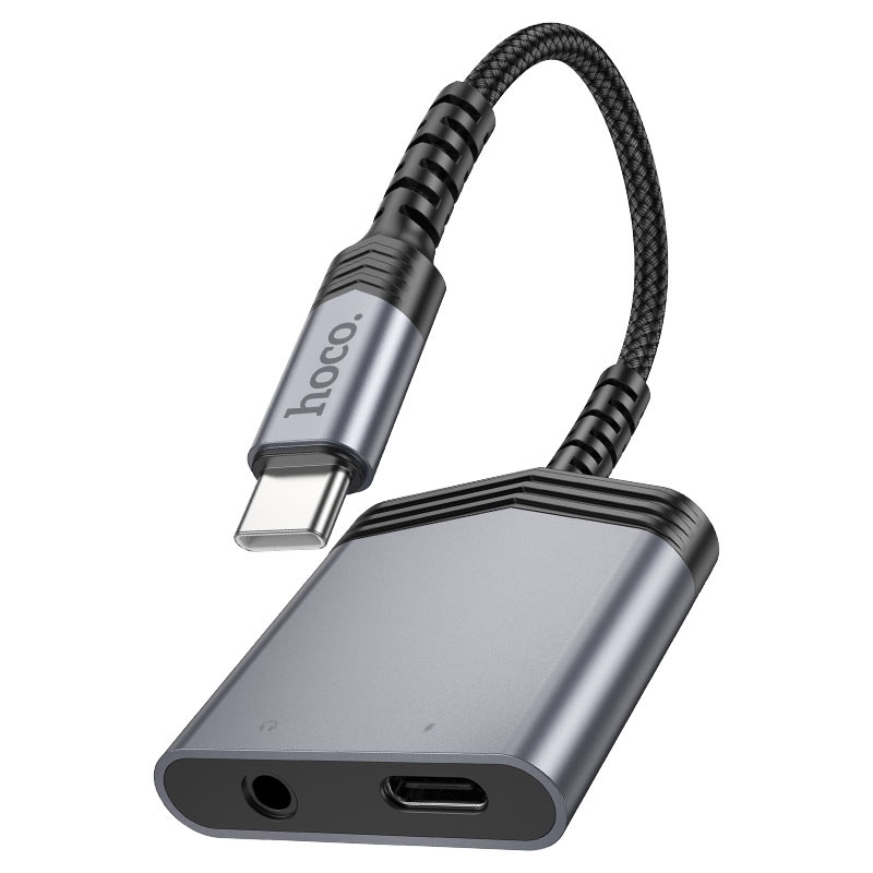 LS39 Type-C to Type-C+3.5 digital audio converter metal gray