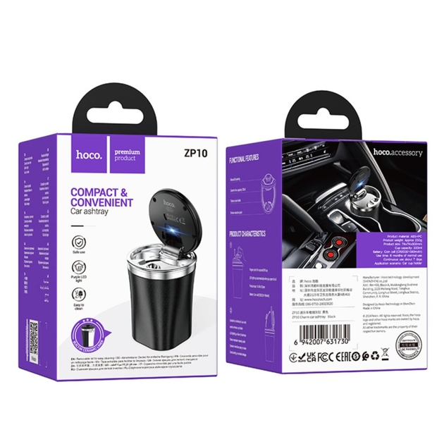 Hoco ZP10 Charm car ashtray black