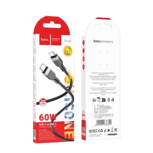 Hoco X109 Energy silicone charging data cable Type-C(L=2M) black