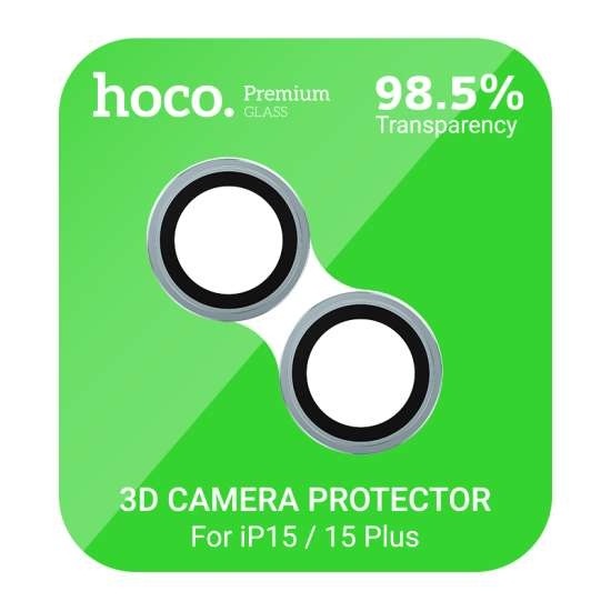 Hoco Crystal clear HD 3D metal frame lens glass iPhone 16/16 Plus(V14) black