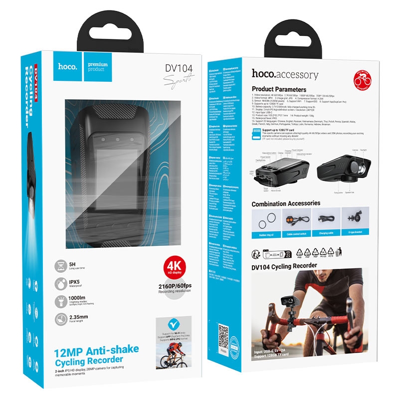 Hoco DV104 4K Riding recorder black
