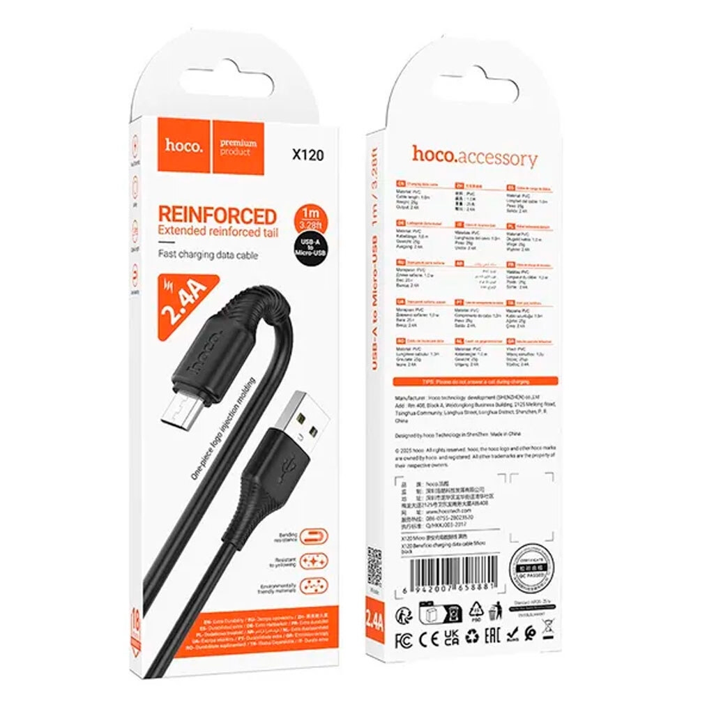 Hoco X120 Beneficio charging data cable Micro(packaged) black