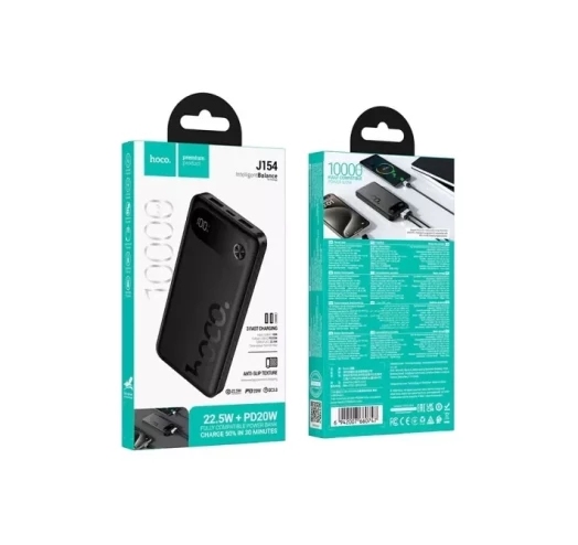 Hoco J154 Victorious 22.5W+PD20W fully compatible power bank(10000mAh) black