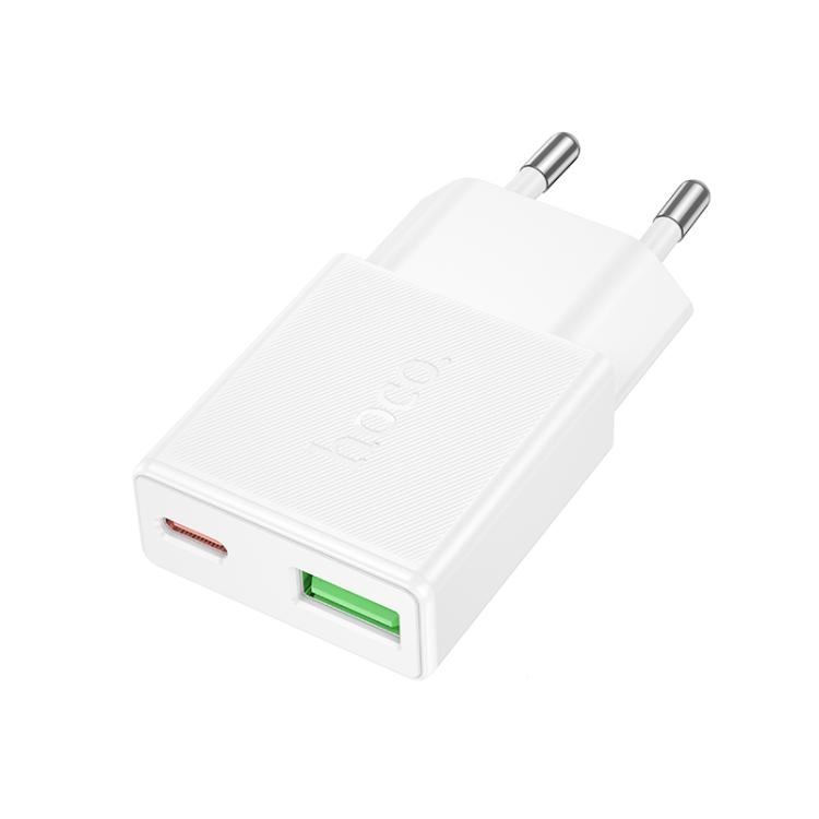 Hoco N73 Speed PD20W+QC3.0 ultra-thin charger(EU) white